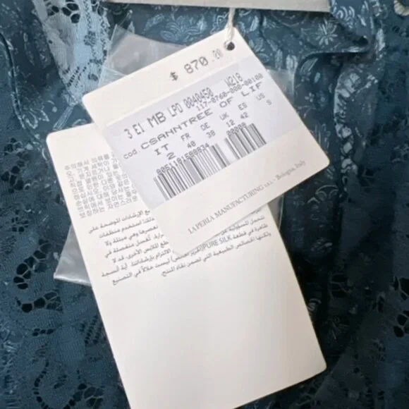 LA PERLA Women's Tree OF Life Satin Silk Georgette Lace Nightwear. - Picture 4 of 6